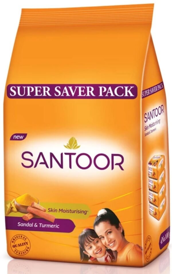 Santoor Turmeric Soap (Pack of 4) 100g - Image 5