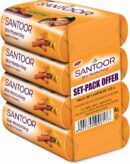 Santoor Turmeric Soap (Pack of 4) 100g