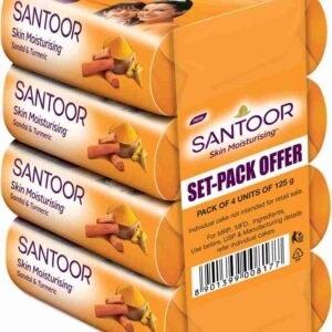 Santoor Turmeric Soap (Pack of 4) 100g